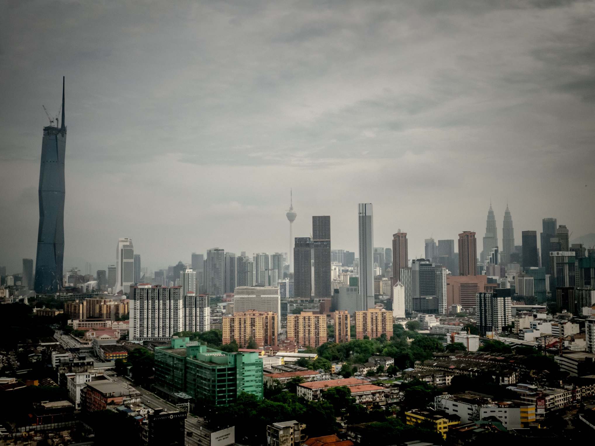 Kuala Lumpur city skyline with office towers